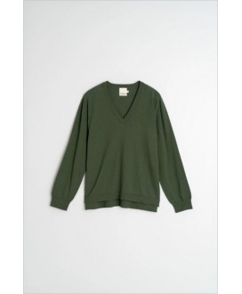 Jersey pico básico aberturas  verde INDI&COLD