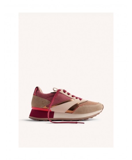 Zapatillas mujer serraje pana fucsia GIOSEPPO