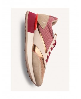 Zapatillas mujer serraje pana fucsia GIOSEPPO