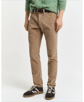 Pantalón slim fit pana camel GANT