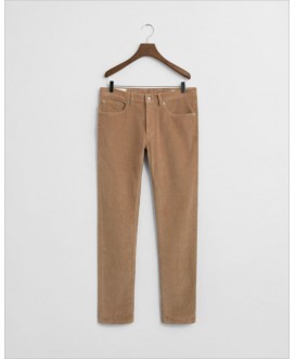 Pantalón slim fit pana camel GANT