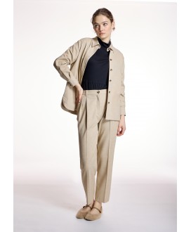 Sobrecamisa beige ALBA CONDE