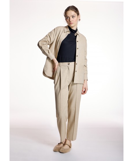Sobrecamisa beige ALBA CONDE