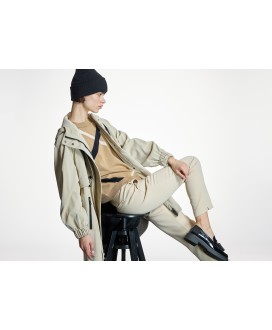 Parka beige con bolsillos y capucha ALBA CONDE