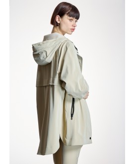 Parka beige con bolsillos y capucha ALBA CONDE