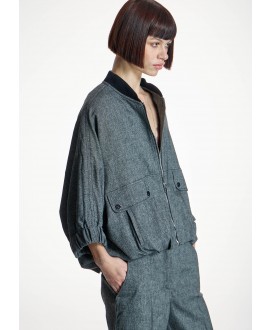 Bomber gris oversize ALBA CONDE