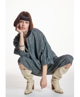 Bomber gris oversize ALBA CONDE