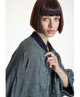 Bomber gris oversize ALBA CONDE
