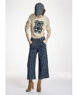 Camiseta beige print oso ALBA CONDE