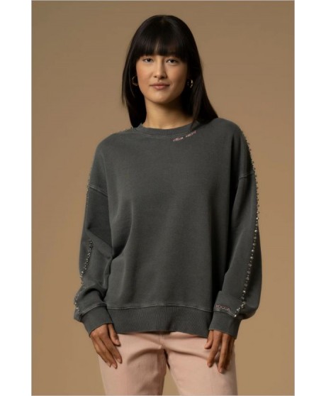 Sudadera gris detalles pedrería KOCCA