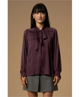 Blusa burdeos lazo grande KOCCA