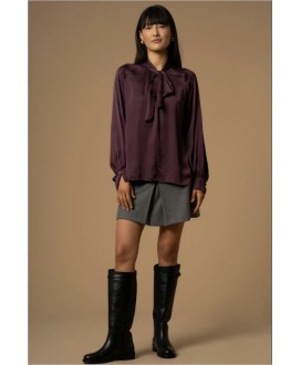 Blusa burdeos lazo grande KOCCA