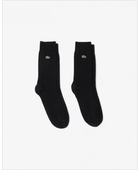 Pack dos calcetines largos negro LACOSTE