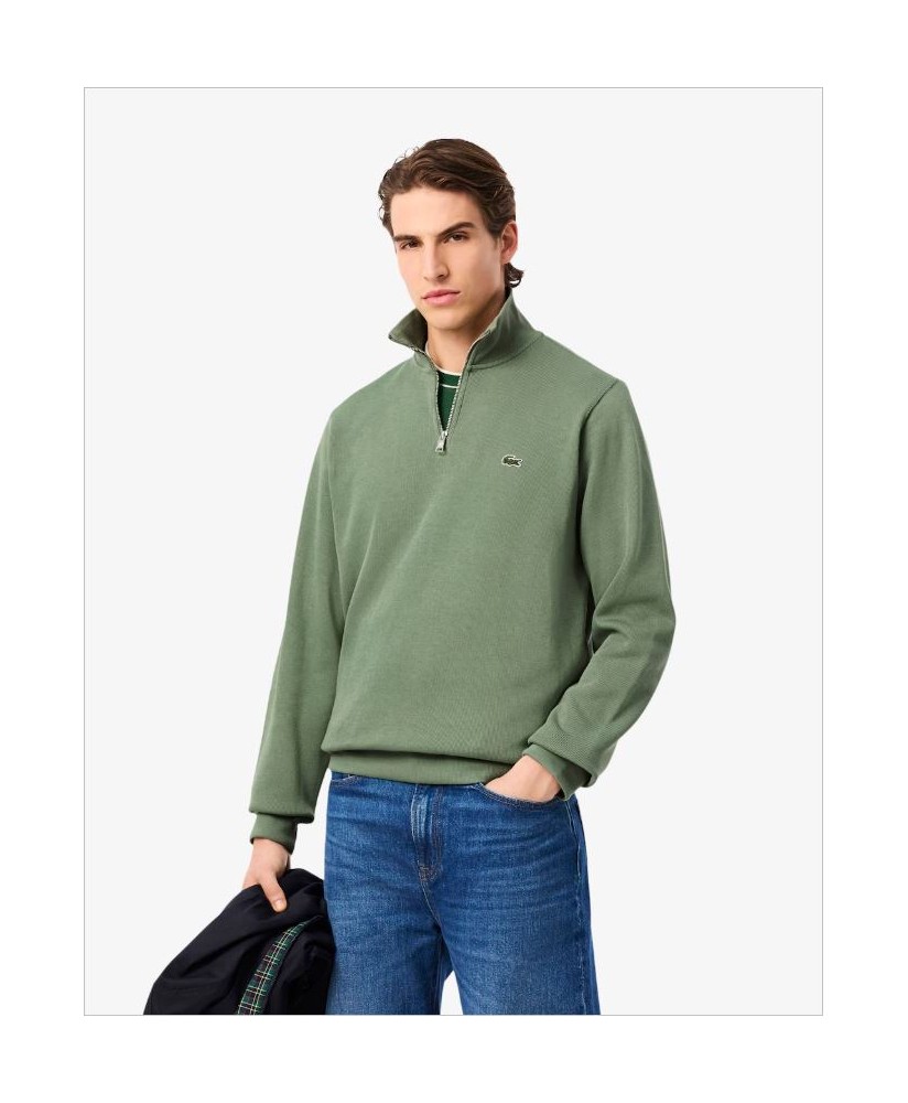 Sudadera cuello alto y cremallera LACOSTE