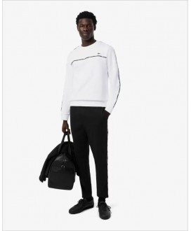 Sudadera felpa ribete logotipo blancaLACOSTE