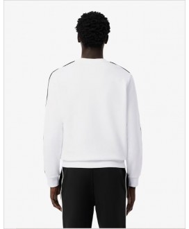 Sudadera felpa ribete logotipo blancaLACOSTE