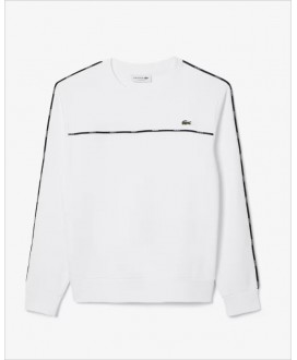 Sudadera felpa ribete logotipo blancaLACOSTE