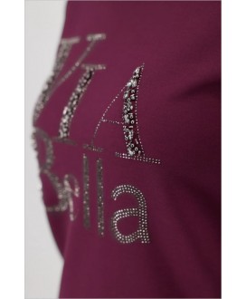 Sudadera granate “Via Bella” strass MONARI
