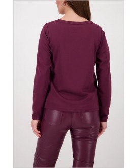 Sudadera granate “Via Bella” strass MONARI