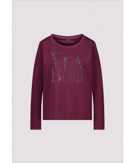 Sudadera granate “Via Bella” strass MONARI