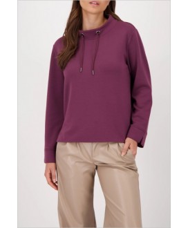 Sudadera granate cuello alto cordón MONARI