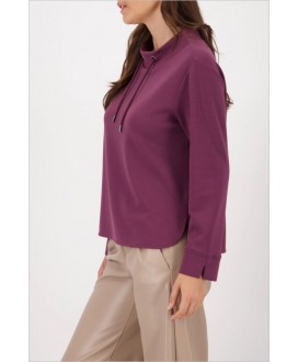 Sudadera granate cuello alto cordón MONARI