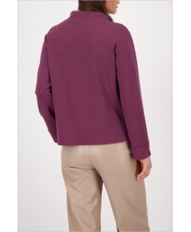 Sudadera granate cuello alto cordón MONARI