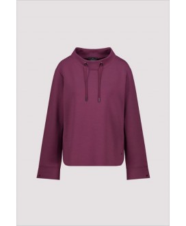 Sudadera granate cuello alto cordón MONARI