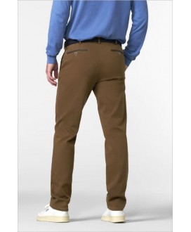 Pantalón chino cuadrillé marrón Bonn MEYER