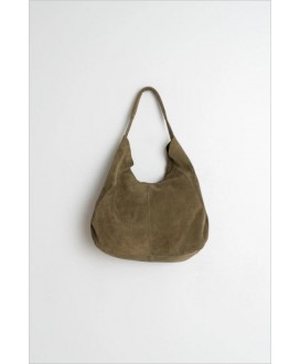 Bolso tote asa de mano/hombro serraje tabaco INDI&COLD