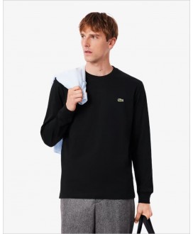 Camiseta básica manga larga negra LACOSTE