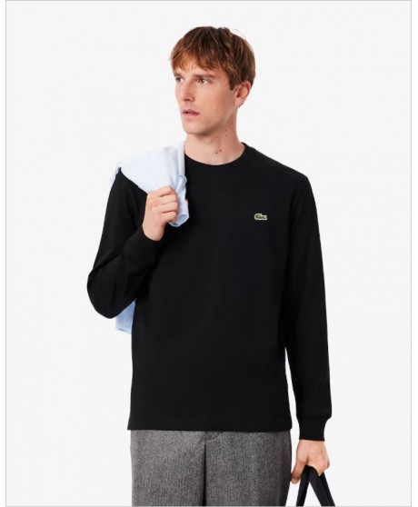 Camiseta básica manga larga negra LACOSTE