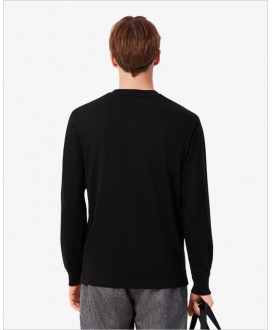 Camiseta básica manga larga negra LACOSTE