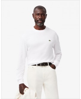 Camiseta básica manga larga blanca LACOSTE