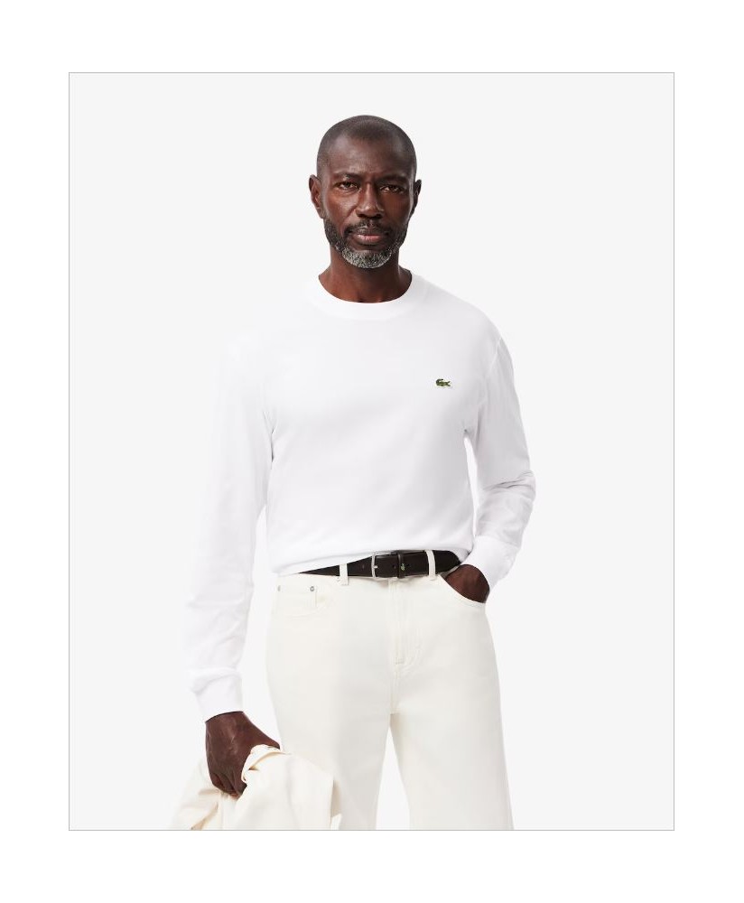 Camiseta básica manga larga blanca LACOSTE
