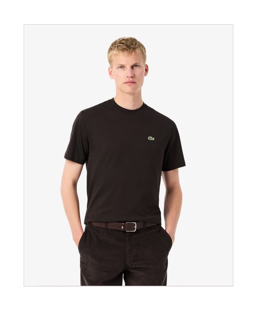 Camiseta básica marrón algodón LACOSTE