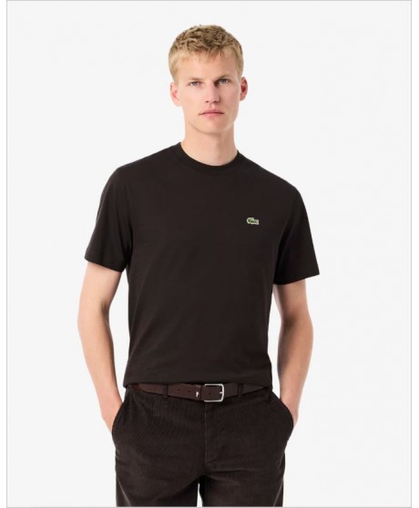 Camiseta básica marrón algodón LACOSTE