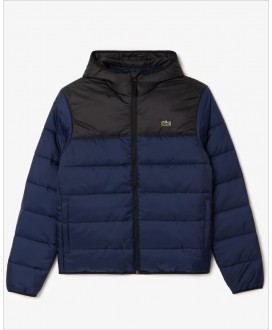 Chaqueta impermeable acolchada azul LACOSTE
