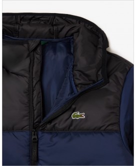 Chaqueta impermeable acolchada azul LACOSTE