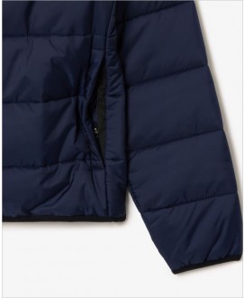 Chaqueta impermeable acolchada azul LACOSTE