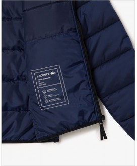 Chaqueta impermeable acolchada azul LACOSTE