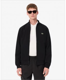 Sudadera negra cuello alto cremallera LACOSTE