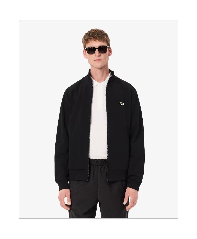 Sudadera negra cuello alto cremallera LACOSTE