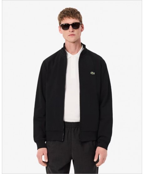 Sudadera negra cuello alto cremallera LACOSTE