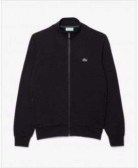 Sudadera negra cuello alto cremallera LACOSTE