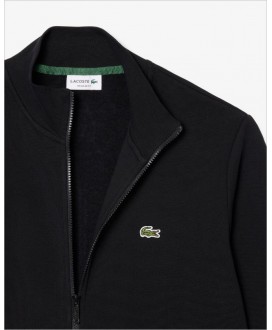 Sudadera negra cuello alto cremallera LACOSTE