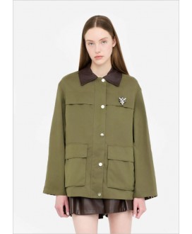 Chaqueta caqui broche joya LIU JO