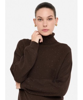 Jersey cisne marrón microlentejuelas LIU JO