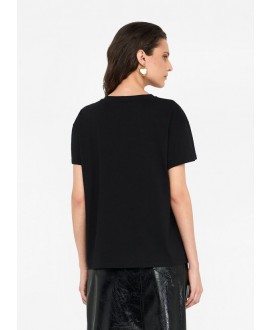 Camiseta negra pingüino strass LIU JO
