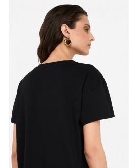 Camiseta negra pingüino strass LIU JO